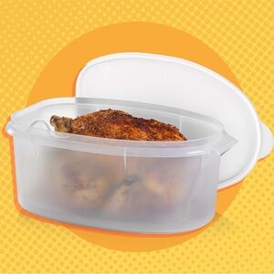 Tupperware White Oval Container